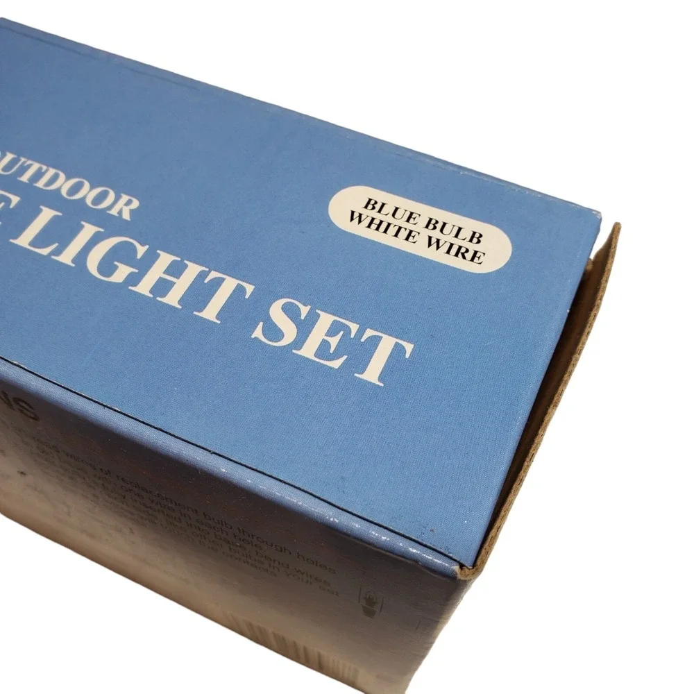 Diamondlite 100 Icicle Light Set‎ Blue Lights Christmas Indoor Outdoor 10 ft New